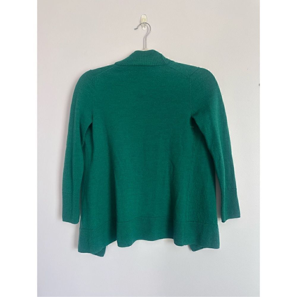 Talbots‎ Green Pure Merino Wool Knit Long Sleeve Open Cardigan - Picture 2 of 8